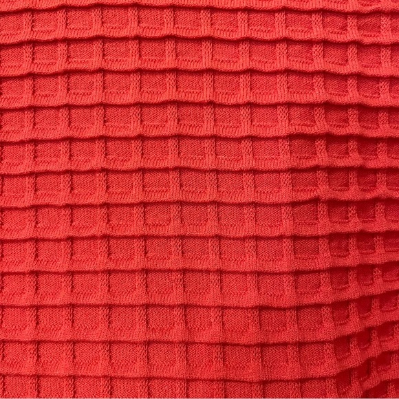 Lafayette 148 Orange Boxy Short Sleeve Top Small Textured Knit Crewneck - Picture 8 of 10